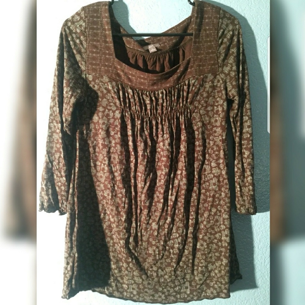 J Jill Size Small 3/4 Sleeve Multicolor Floral top